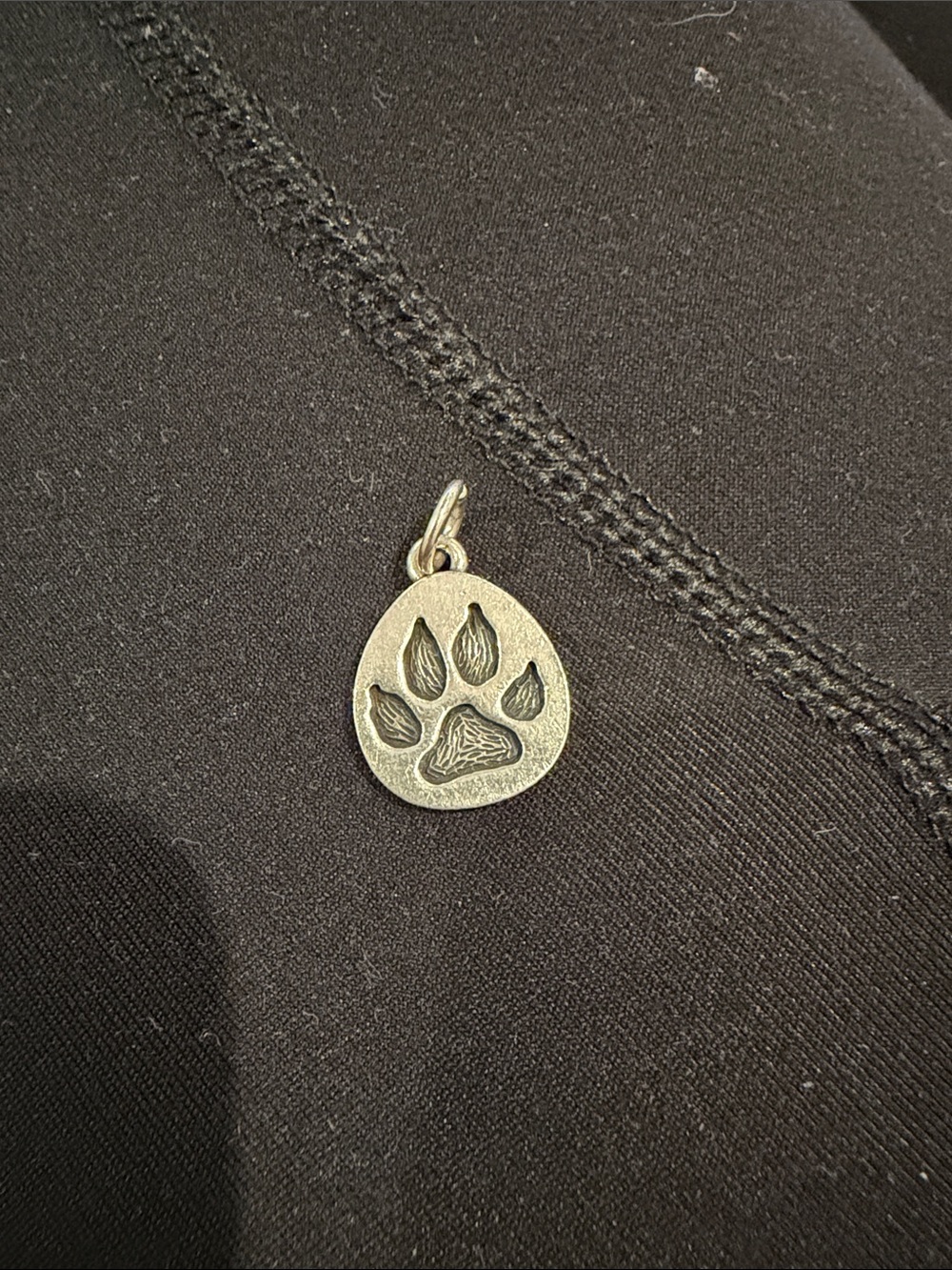 Retired James Avery Silver Paw Print Charm